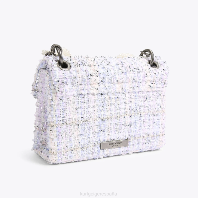 Kurt Geiger mujer mini kensington de tweed londinense 2LPR86 | bolsas lila